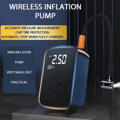 Wireless Portable Tire Inflator – Cordless Air Pump for Car, Bike & More